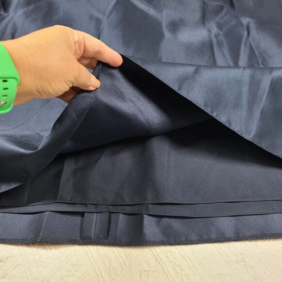 Alfred Sung D748 sweetheart neckline midnight blue strapless satin gown Size 12 - Picture 10 of 16